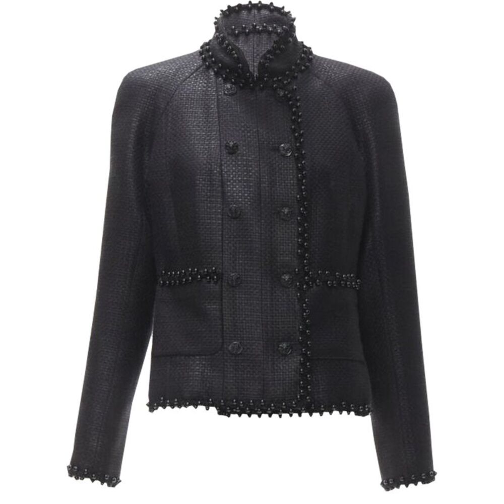 Chanel Tweed Lion Button Jacket
